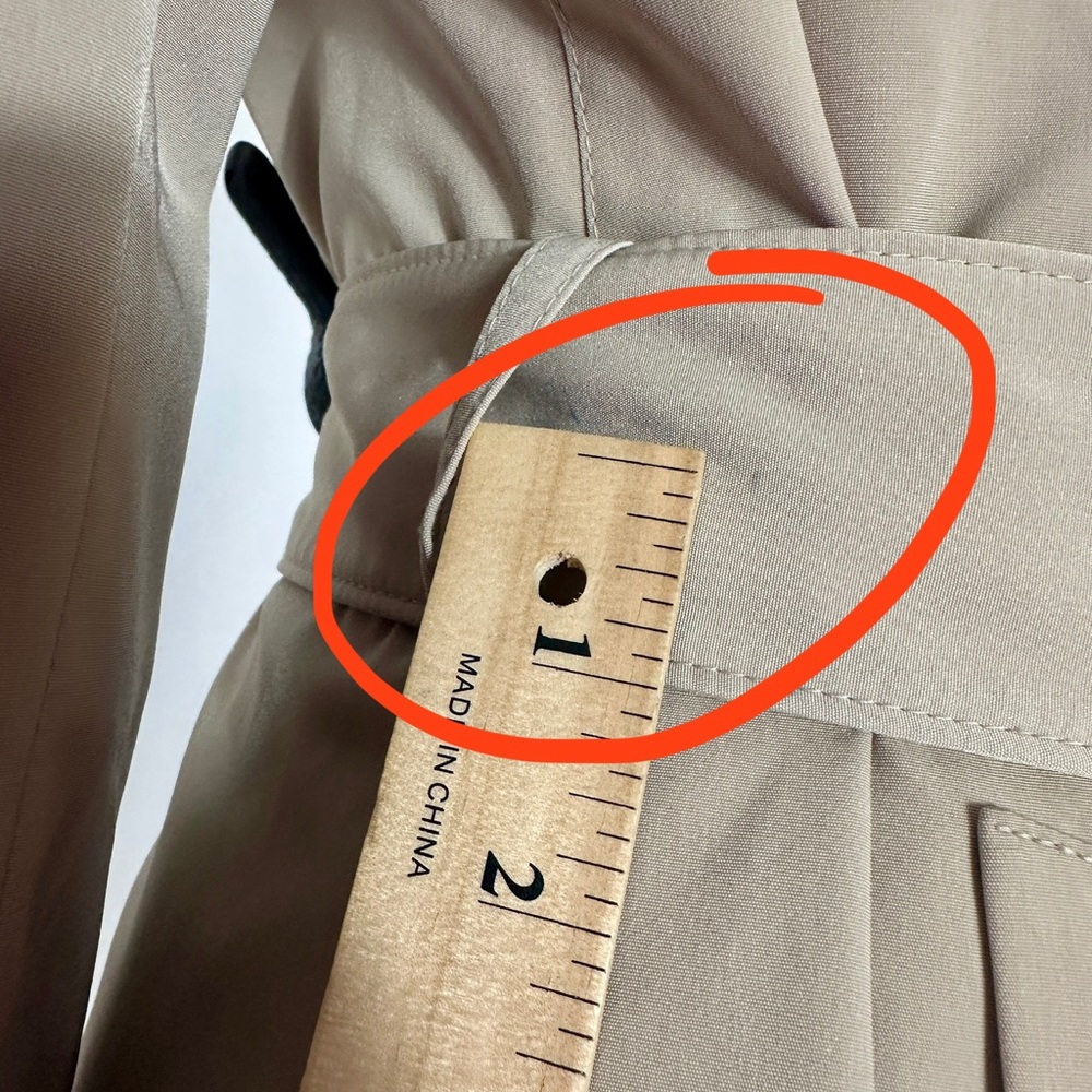 Braetan Elegant Beige Women's rain repelling Trench Coat size small w/belt (F12) - Picture 9 of 13